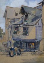 WILLIAM EDNIE ROUGH (SCOTTISH 1892-1935)  TOWN CAFE  Watercolour, signed lower right, dated (19)