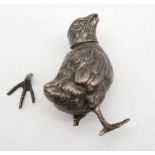 A Novelty silver bird pepper pot, by R H H, Sheffield 1927, 67gms  Condition Report:Available upon