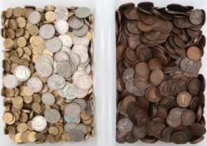 GREAT BRITAIN A quantity of threepence, old pennies, half crowns etc (3) Condition Report:
