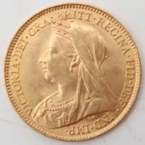 VICTORIA ½ Sovereign 1899 Obverse crowned bust of Queen Victoria facing left, veiled and draped,
