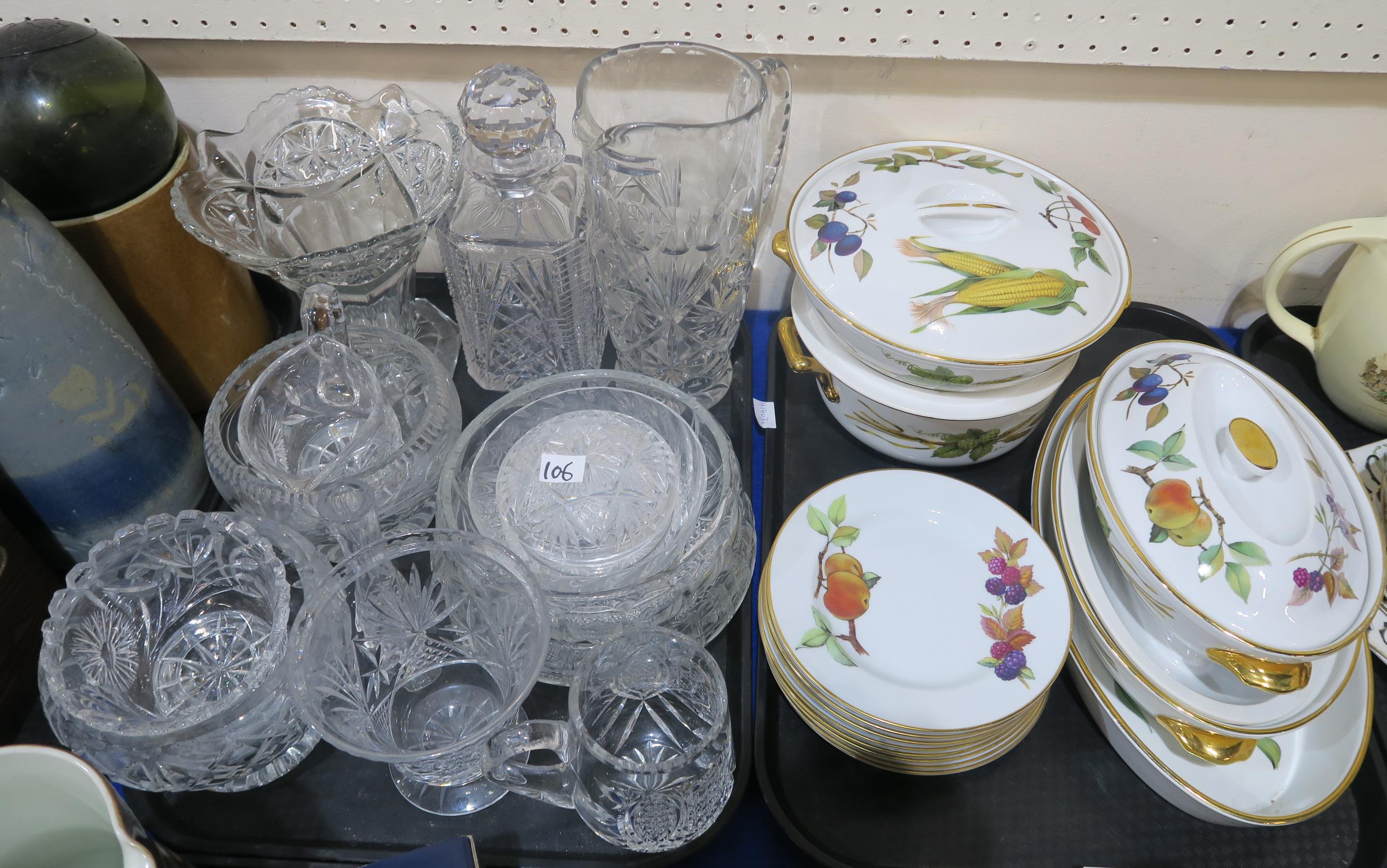 An Aynsley Orchard Gold boxed set, a pair of Denby Arabesque water jugs, assorted crystal, Royal - Image 2 of 2