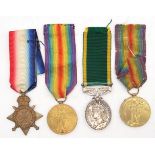 A George VI Territorial Service Medal awarded to 2745476 Gnr. A. Anderson, Royal Artillery, together