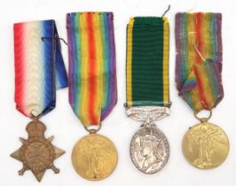 A George VI Territorial Service Medal awarded to 2745476 Gnr. A. Anderson, Royal Artillery, together