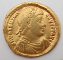 Valentinian I (364-375) Obverse pearl diademed, draped, cuirassed bust right legend around DN