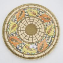 A Charlotte Rhead leaf decorated charger Condition Report:Available upon request