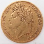 George IV (1820-1830) ½ Sovereign 1823 Obverse Laureate portrait of King George IV left, legend