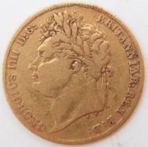 George IV (1820-1830) ½ Sovereign 1823 Obverse Laureate portrait of King George IV left, legend