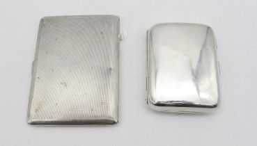 A George VI silver cigarette case, by D.Bros, Birmingham 1961, inscribed to the interior, and