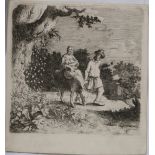 WILLEM BASSE (DUTCH 1613-1672)  THE FLYGHT INTO EGYPT  Etching, 12 x 12.1cm   Together with other