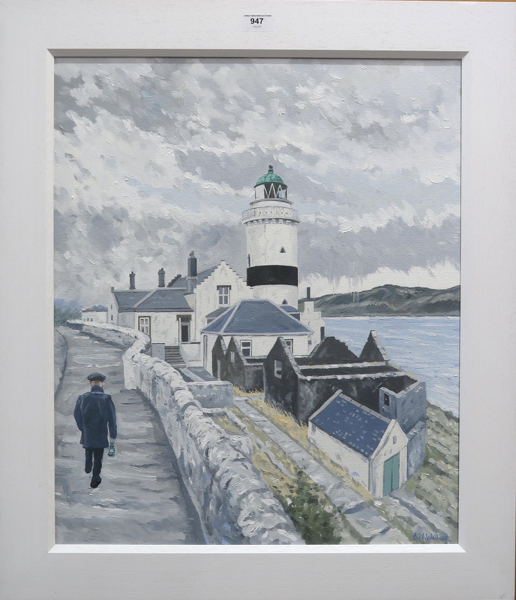 JAMES WALLACE (SCOTTISH CONTEMPORARY)  CLOCH LIGHTHOUSE GOUROCK, 2021  Acrylic on canvas - Image 2 of 3