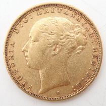 Victoria (1837-1901) 1 Sovereign 1882 Obverse Queen Victoria's young head VICTORIA D:G: