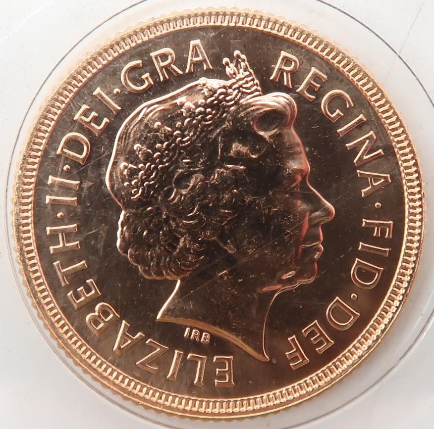 Elizabeth II (1952-2022) 1 Sovereign Golden Jubilee 2002 Obverse Fourth crowned portrait of HM Queen