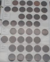 Great Britain a collection of one penny and half penny coins dating from 1860 through to 1964