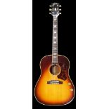 GIBSON a Gibson J160E electro acoustic guitar in dark sunburst serial number 890922 circa 1969