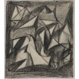 LEO DAVY (ENGLISH 1924-1987)  UNTITLED c.1956  Black pastel on paper, signed upper right, 35.8 x