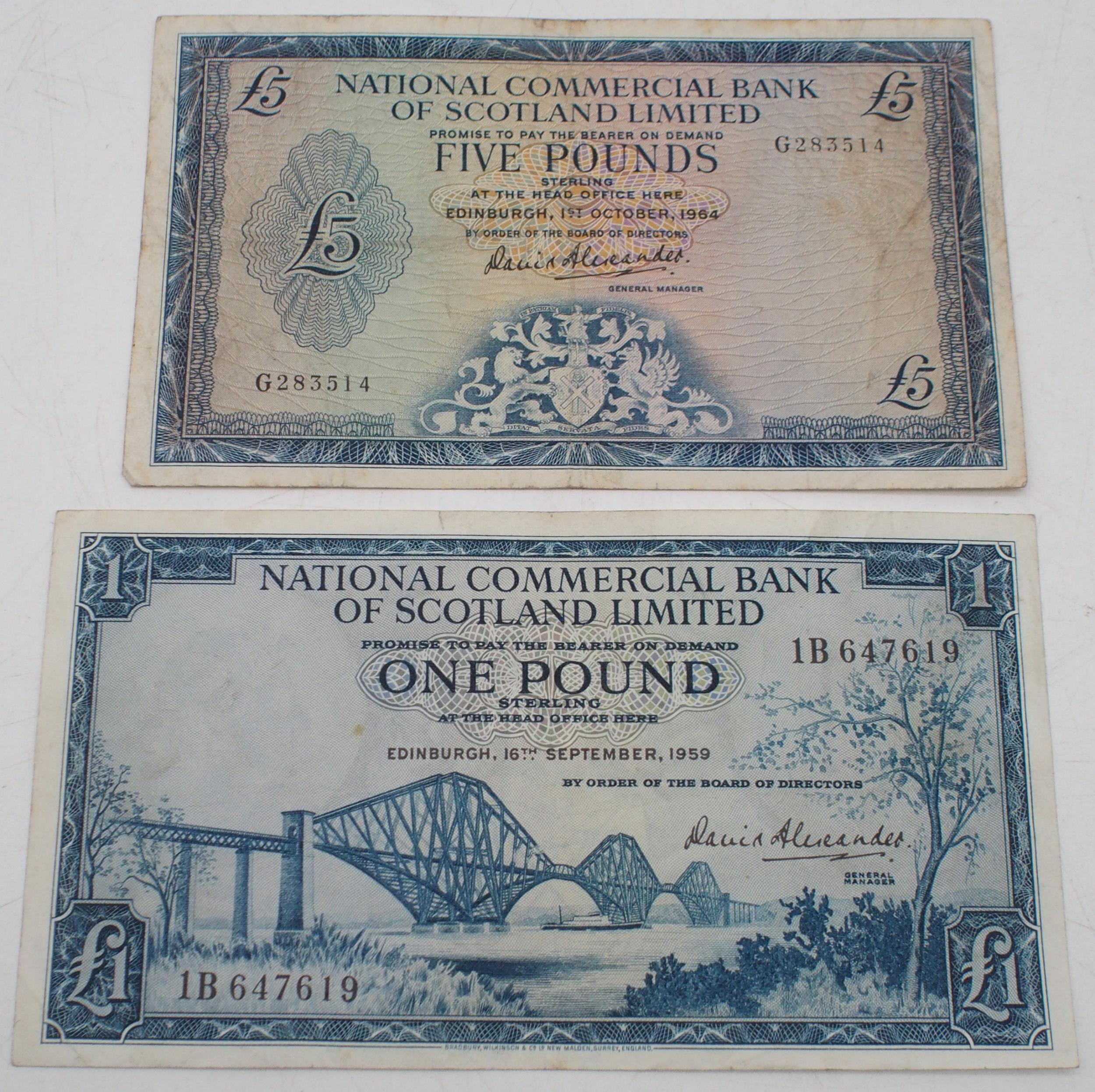 The Royal Bank of Scotland £5 Edinburgh 1st April 1958 G17467 3395, The North of Scotland Bank - Image 8 of 9