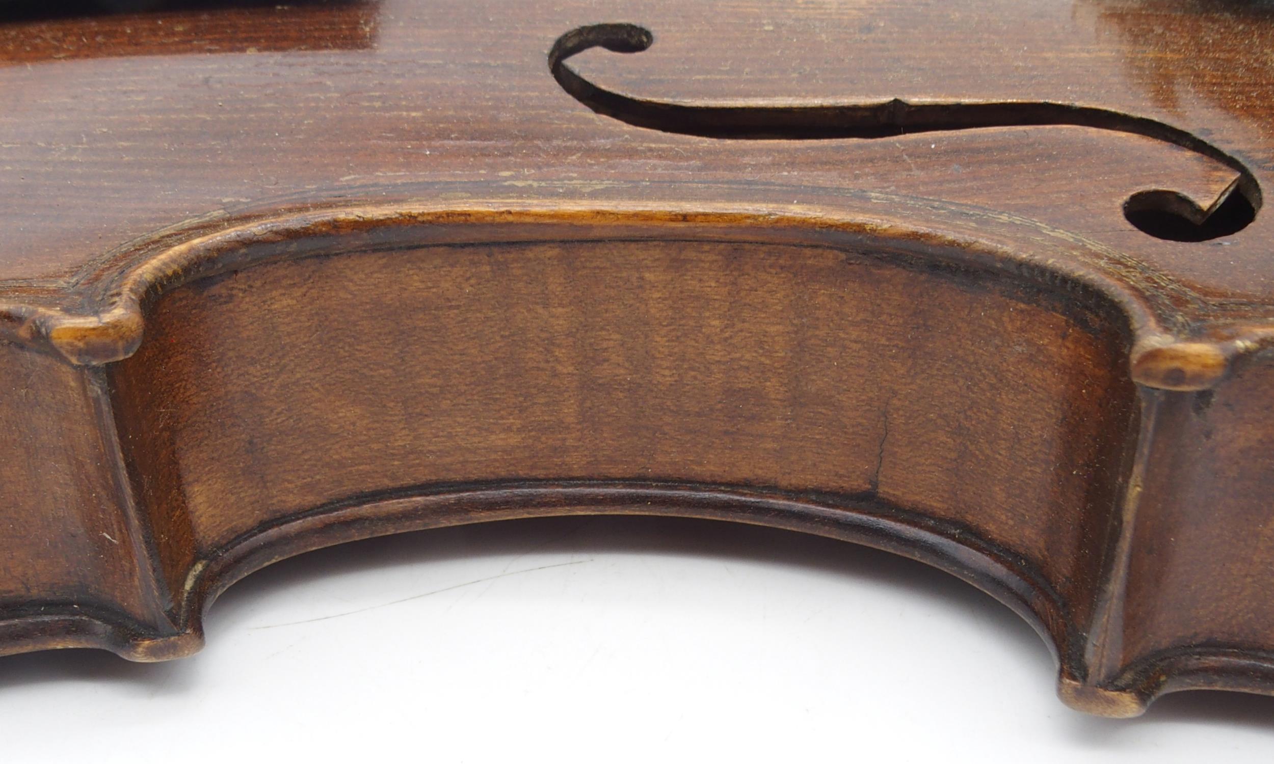 A two piece back violin 35.5cm  Condition Report:Available upon request - Image 5 of 10