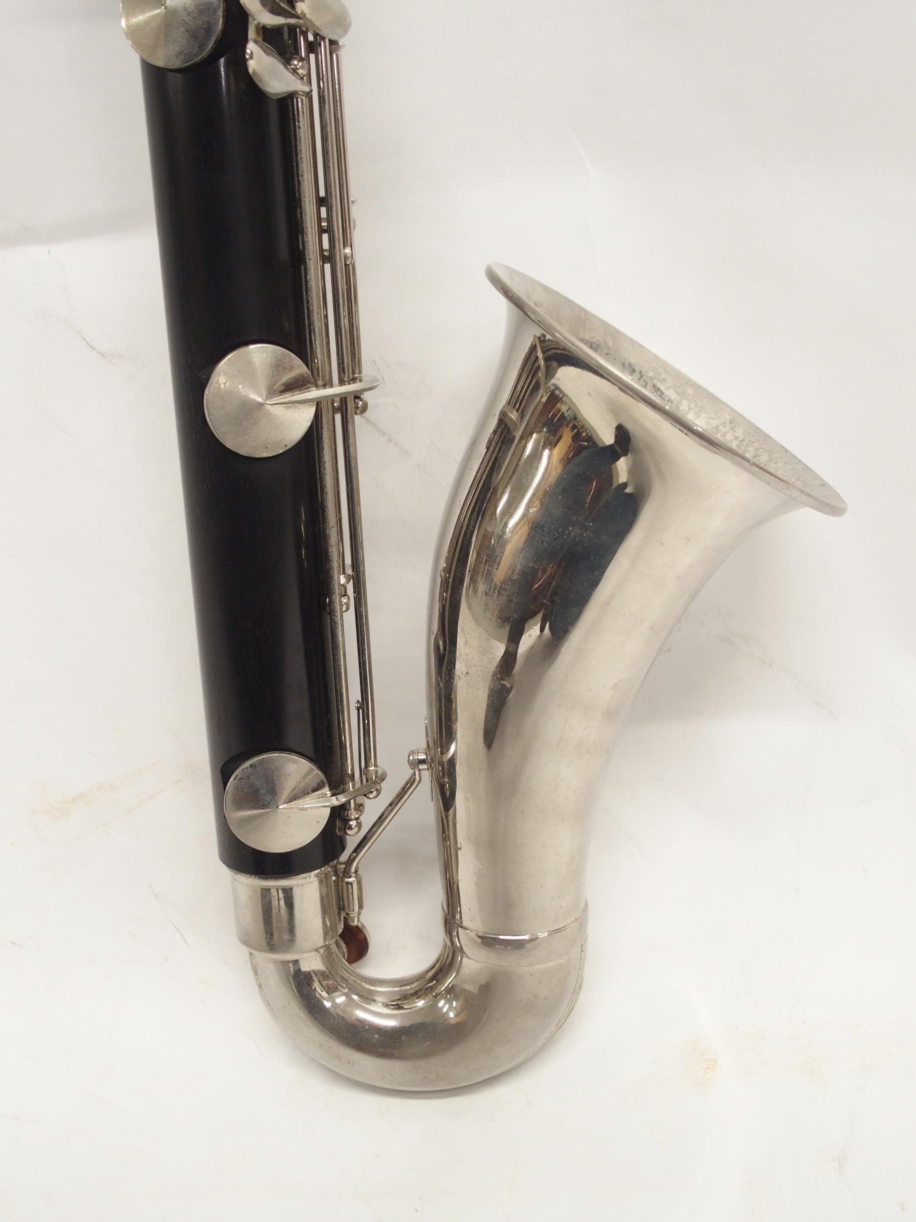 NOBLET PARIS GRENADILLA WOOD BASS CLARINET serial number 10861  Condition Report:Available upon - Image 6 of 10