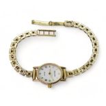 A 9ct gold ladies Accurist watch and strap, weight with mechanism 14.7gms Condition Report:Available