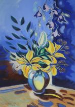 CAMPBELL SMITH (SCOTTISH 1951-1998)  STILL LIFE WITH LILIES  Pastel, signed lower right, dated (19)