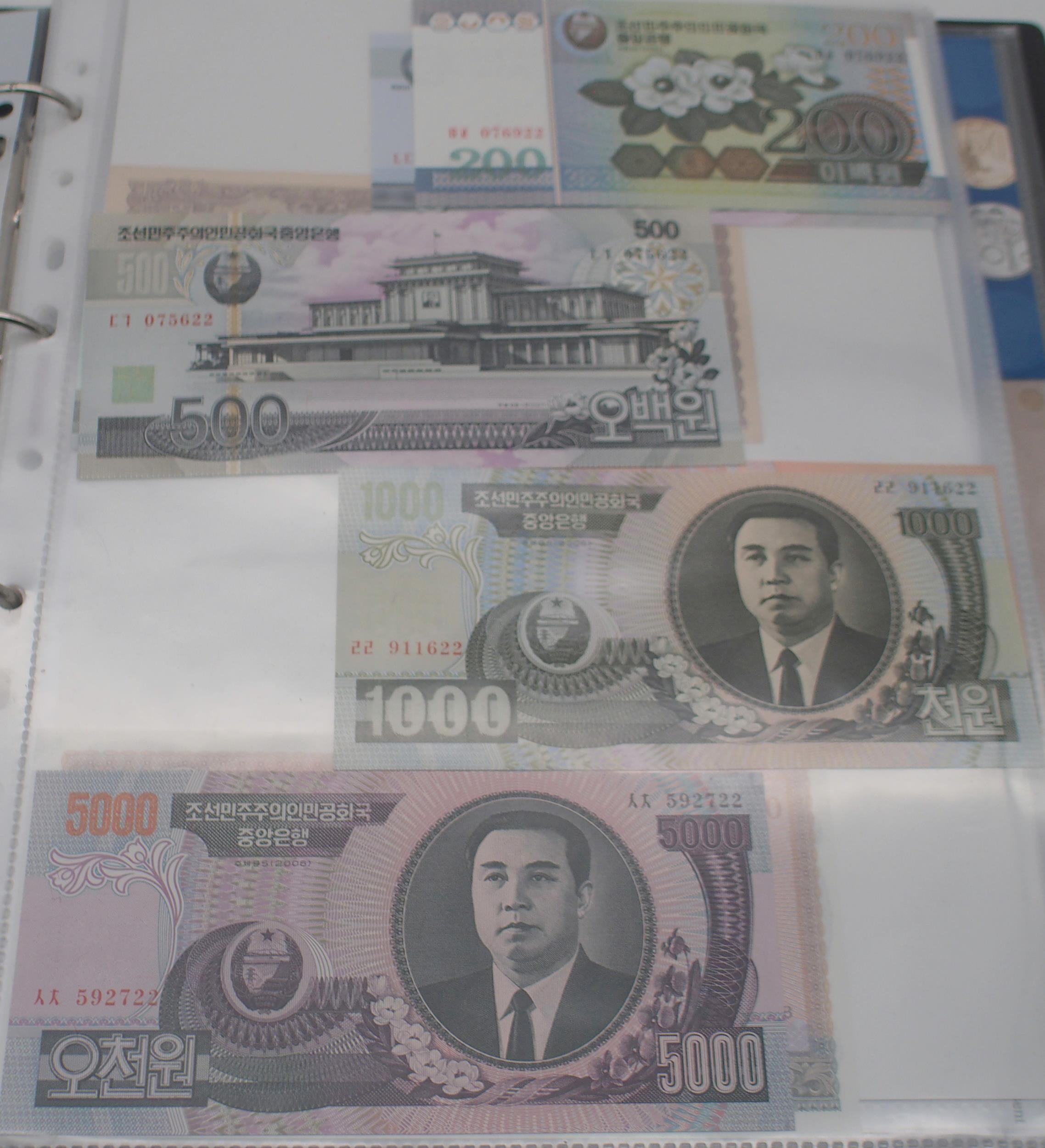 A collection of worldwide banknotes with examples from North Korea, Iraq, Syria, The Islamic - Image 2 of 11