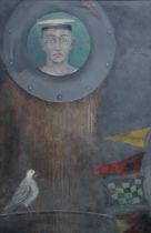 MICHAEL ROSCHLAU (GERMAN b.1942)  SAILOR  Oil on canvas, 137 x 90cm  Provenance: Studio of Sheena
