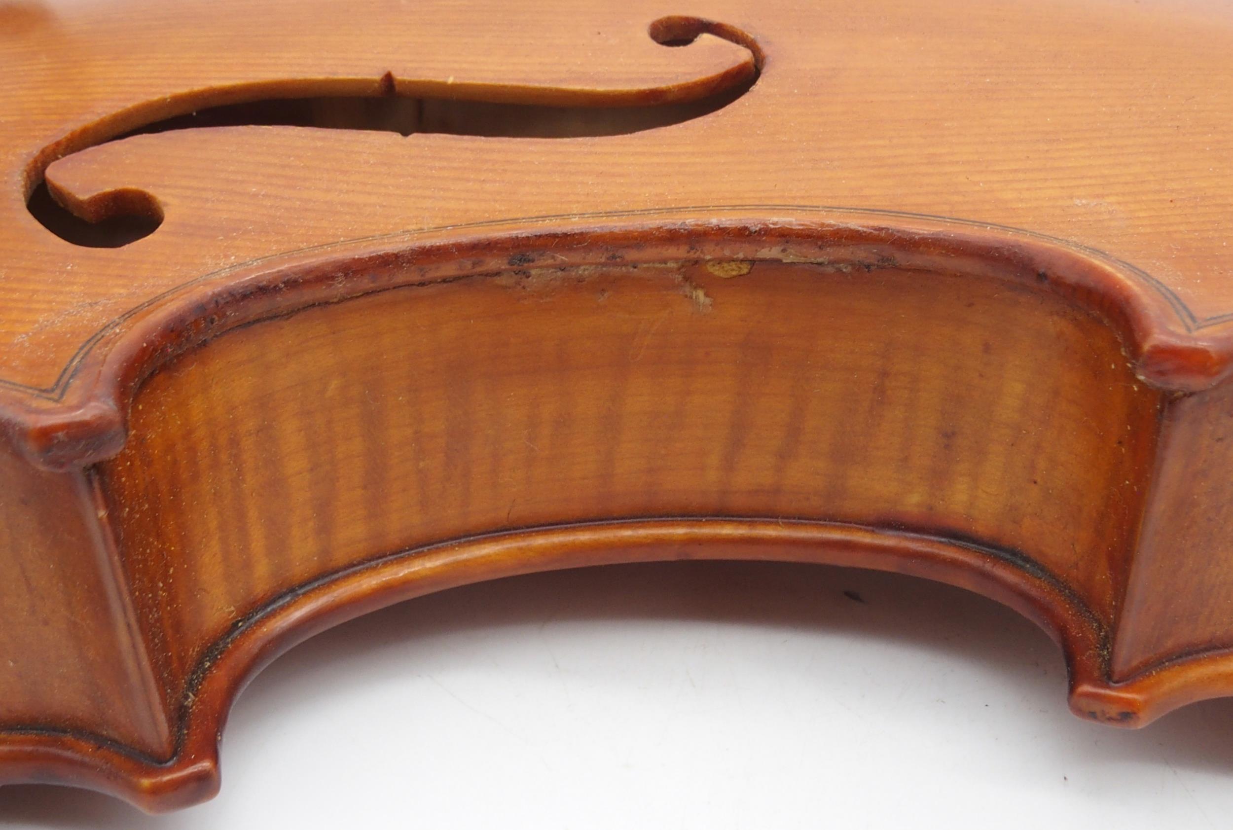 Alexander Youngson a one piece back violin 35.5cm bearing label with inscription to the interior - Image 7 of 10