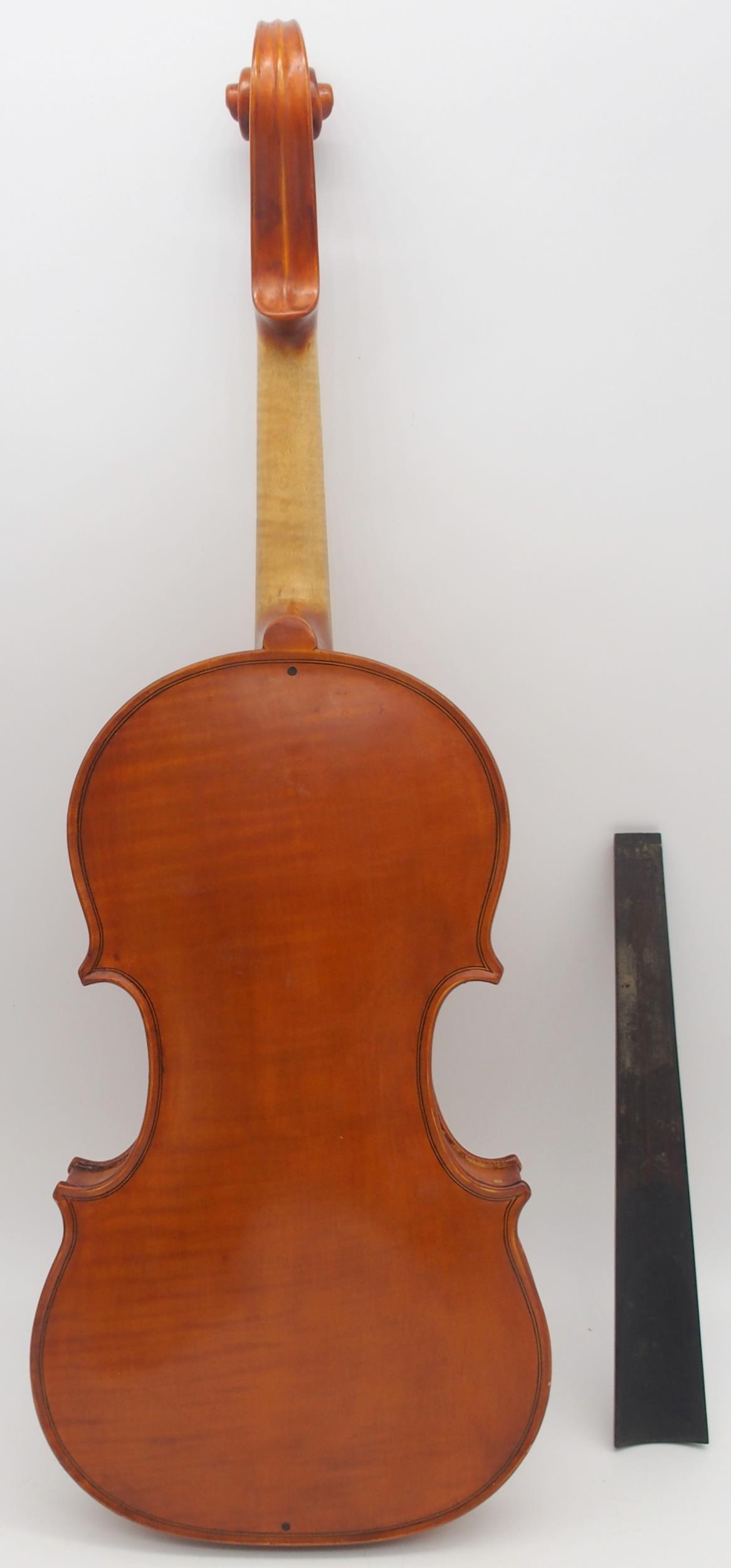 Alexander Youngson a one piece back violin 35.5cm bearing label with inscription to the interior - Image 2 of 10
