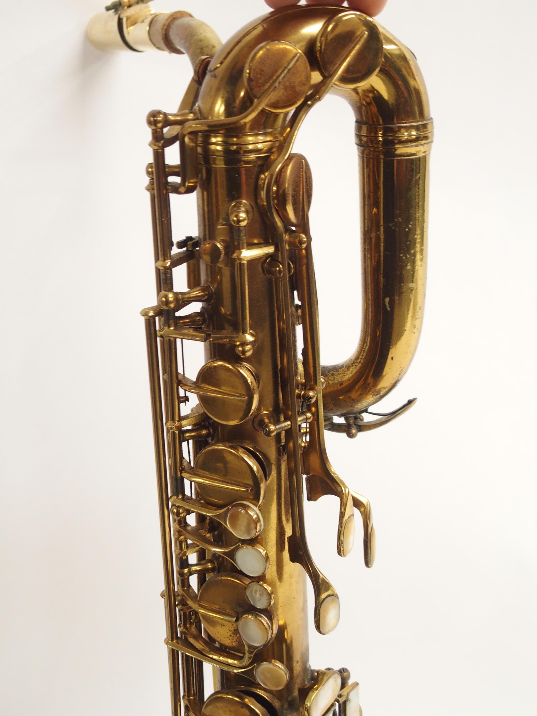 **WITHDRAWN** Pennsylvania Special Baritone Saxophone serial number 261180 engraved "Pensyl - Image 3 of 33