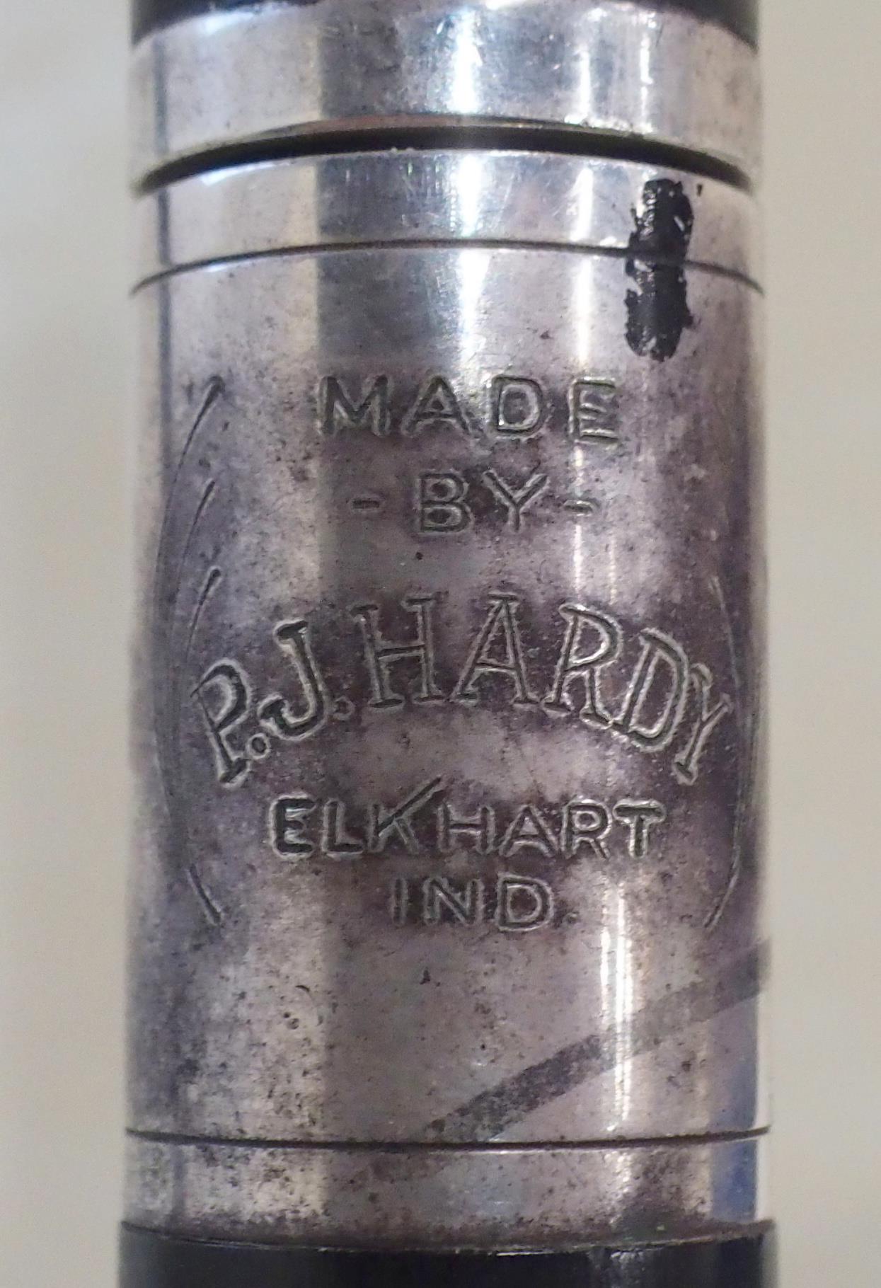 A P.J. Hardy white metal mounted piccolo engraved "Made Bt P.J. Hardy Elkhart Ind .serial number - Image 5 of 5