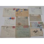 A lot comprising various worldwide covers to include the cover of a military censored correspondence