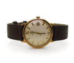 A 9ct gold gents Omega watch, hallmarked Birmingham 1966, with inscription verso dated 1967,