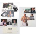 AUTOGRAPHS A collection of signed photographs of musicians (Sir Tom Jones, Rod Stewart, Bette Midler