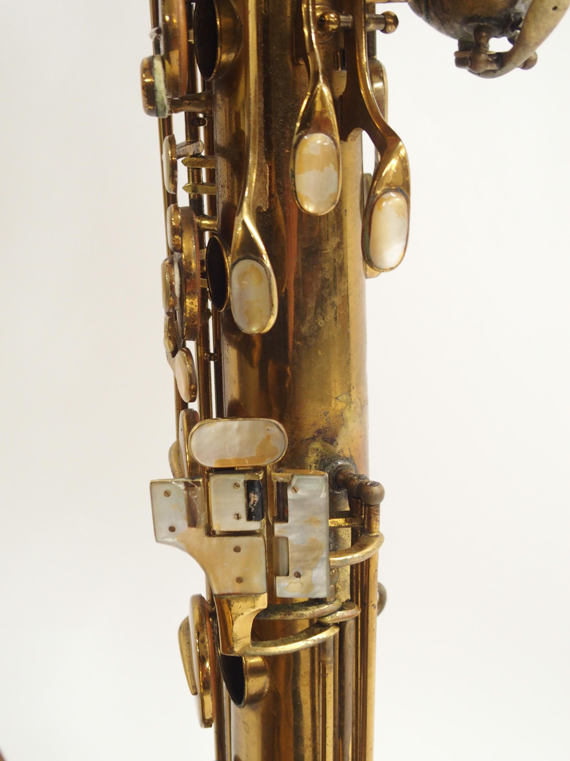 **WITHDRAWN** Pennsylvania Special Baritone Saxophone serial number 261180 engraved "Pensyl - Image 6 of 33