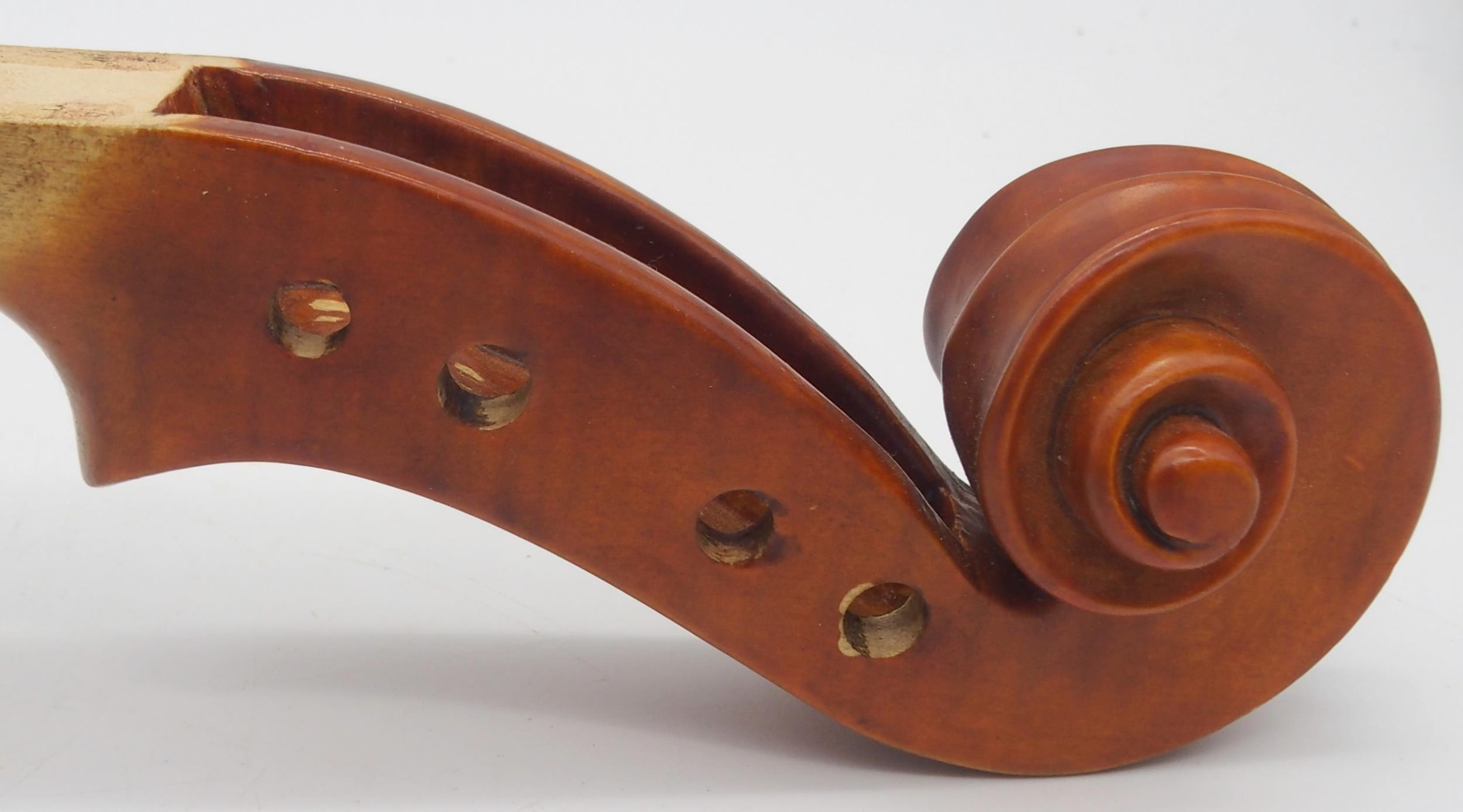 Alexander Youngson a one piece back violin 35.5cm bearing label with inscription to the interior - Image 6 of 10