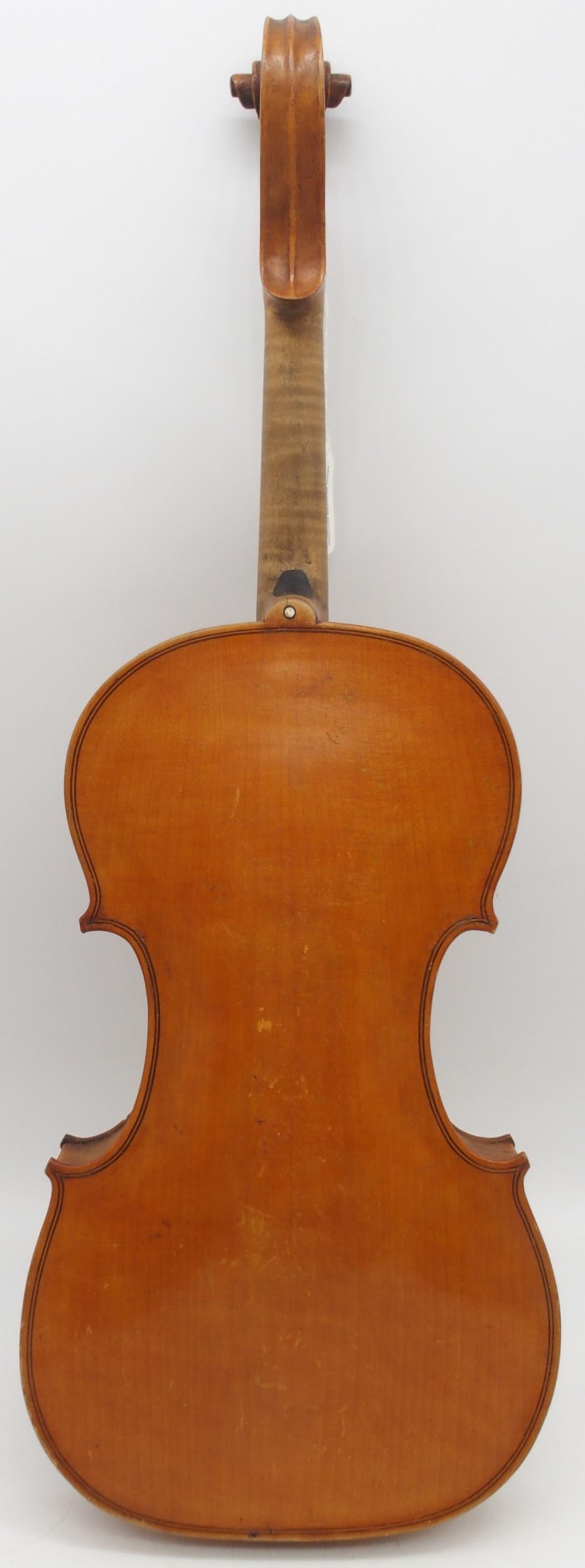 A part one piece back violin 34cm  Condition Report:Available upon request - Image 2 of 10