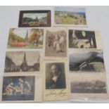 A small collection of post cards to include THE KING AT THE FRONT A Talk to the Peasants and The
