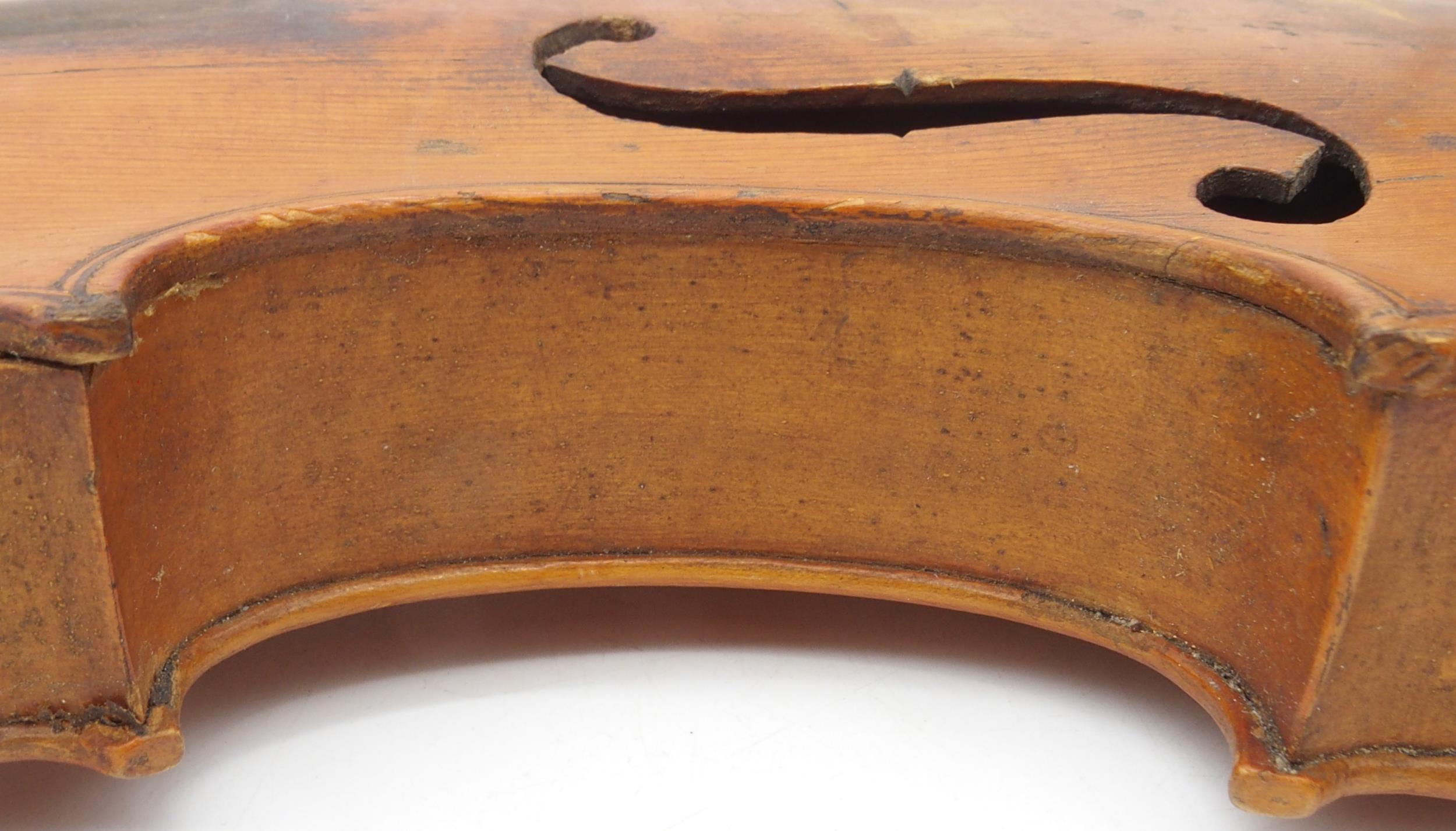A part one piece back violin 34cm  Condition Report:Available upon request - Image 5 of 10