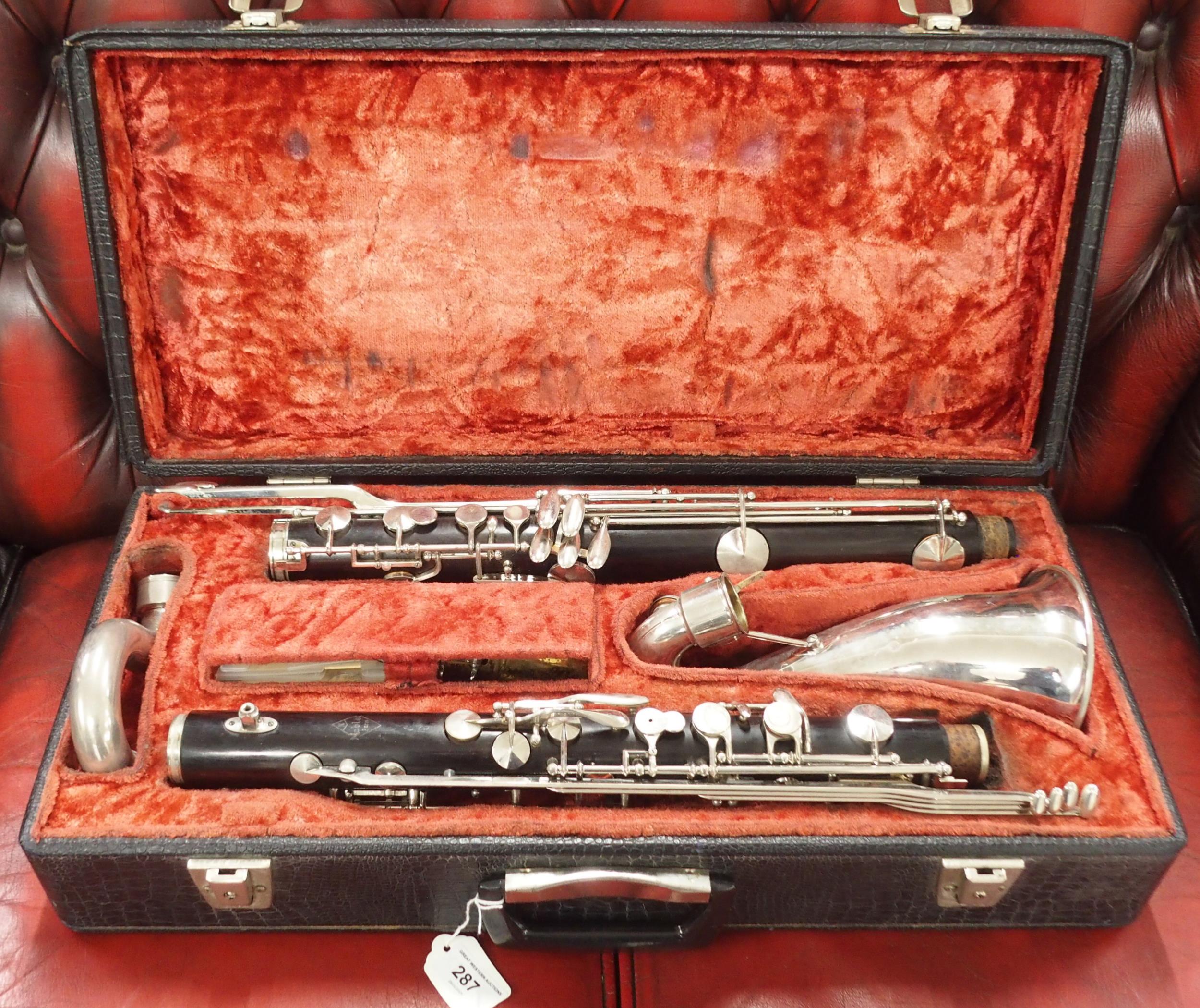 NOBLET PARIS GRENADILLA WOOD BASS CLARINET serial number 10861  Condition Report:Available upon