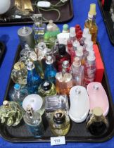A collection of perfumes, some testers including Nina Ricci, YSL, Paco Rabanne, Cacharel, Coty,