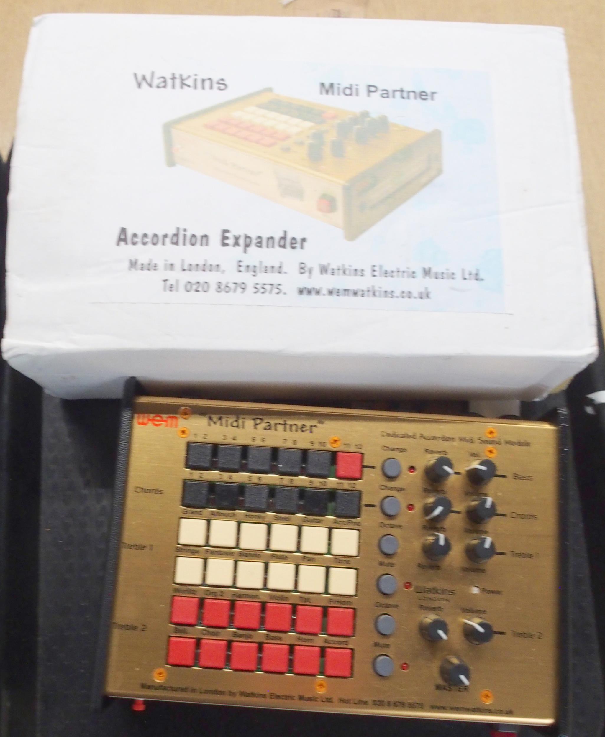 WEM WATKINS a Watkins "Midi Partner" Accordion Sound Module together with a Fostex 8051 foot