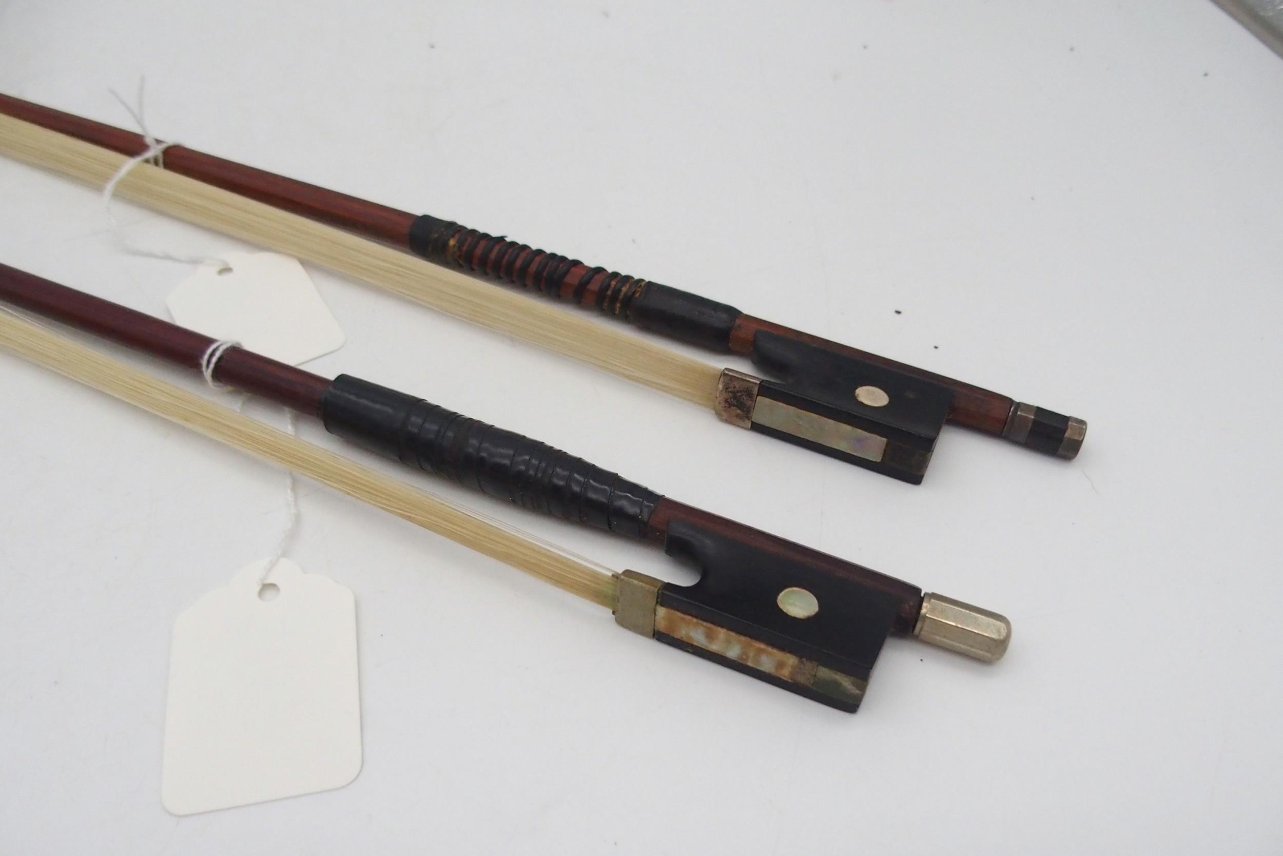 A violin bow 61 grams and another 61 grams Condition Report:Available upon request - Image 2 of 3