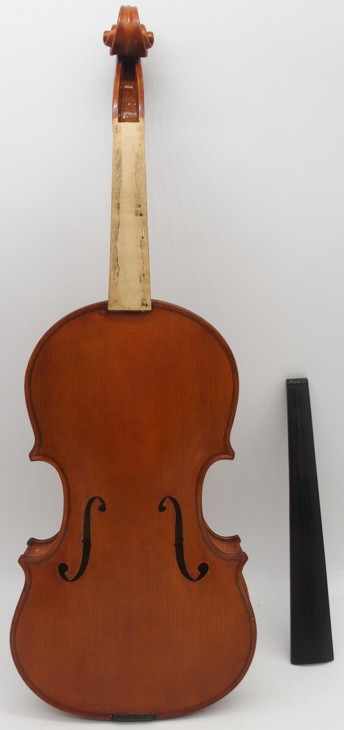 Alexander Youngson a one piece back violin 35.5cm bearing label with inscription to the interior