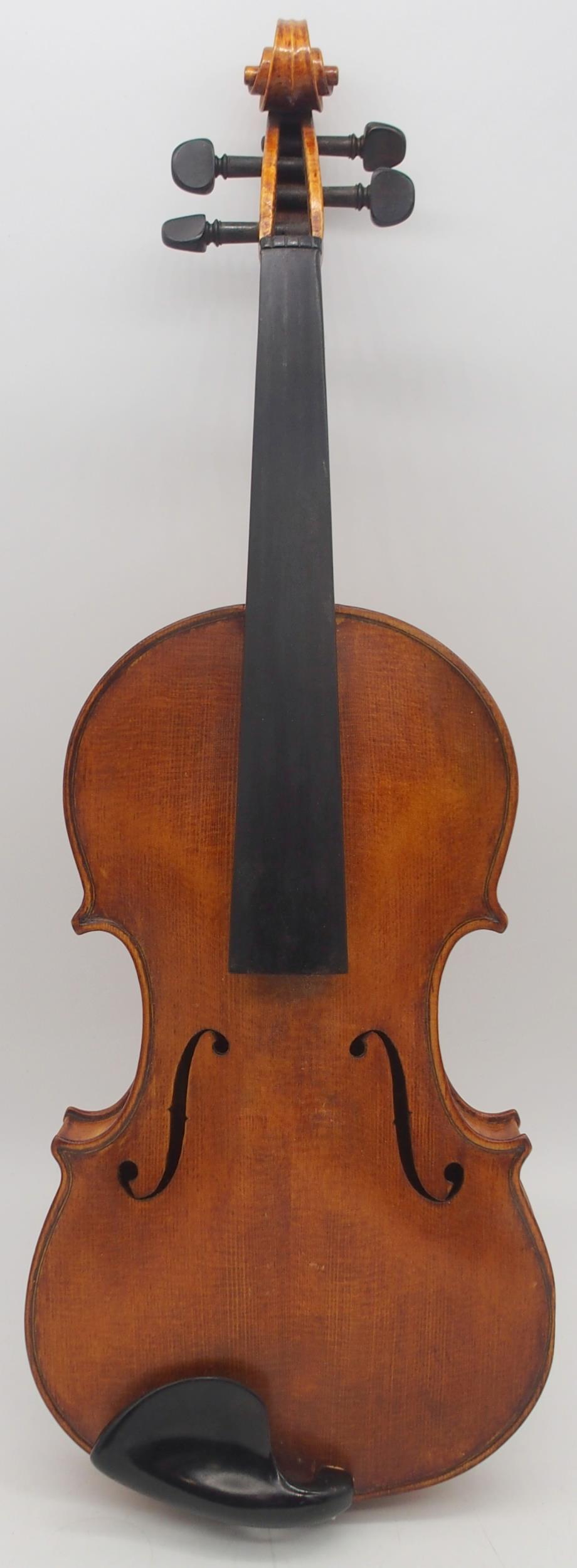 H. MacPherson a two piece back violin 35cm bearing label to the interior H. MACPHERSON No. ** 1903