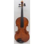 H. MacPherson a two piece back violin 35cm bearing label to the interior H. MACPHERSON No. ** 1903
