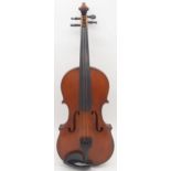 A two piece back violin 35cm Condition Report:Available upon request