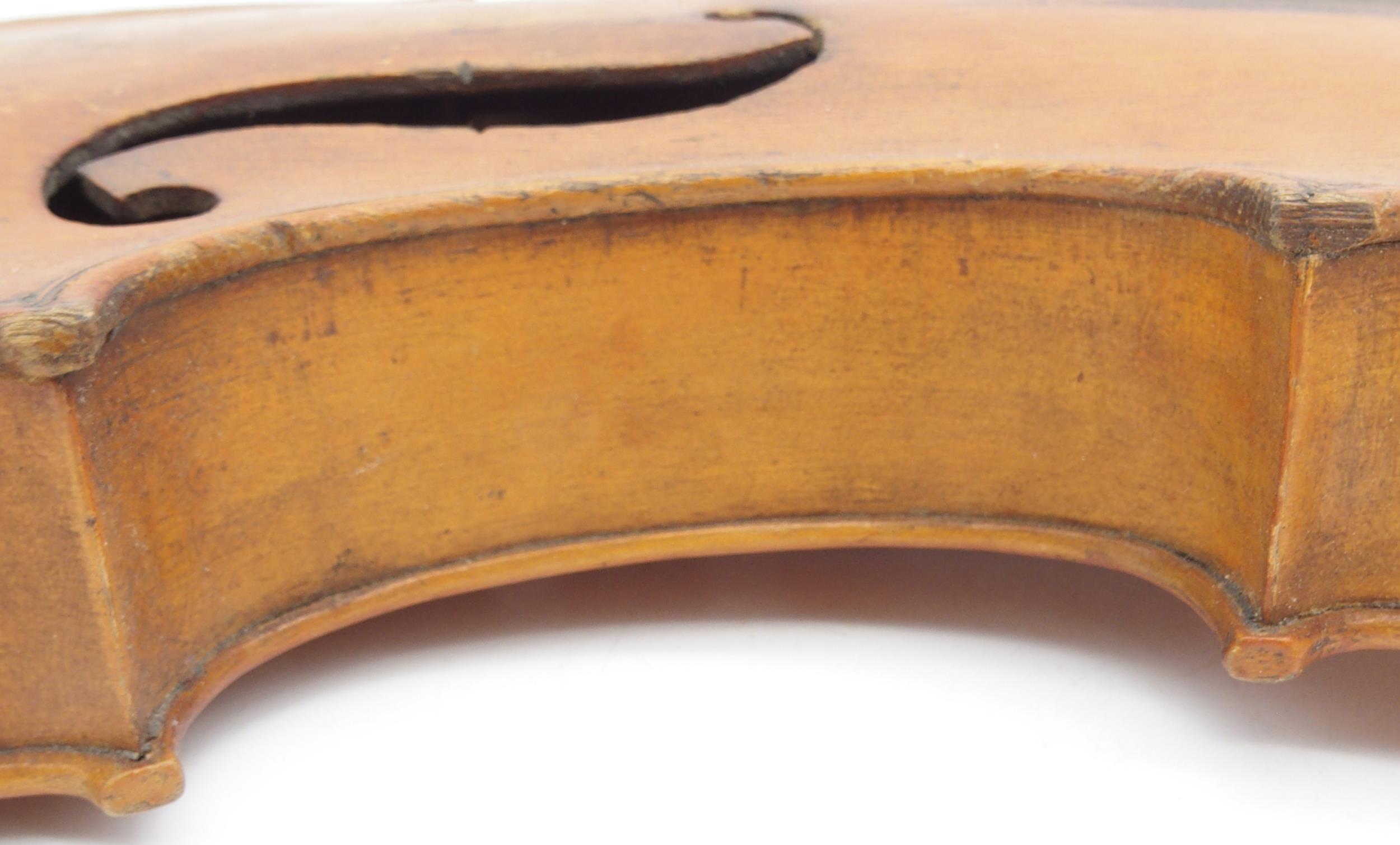 A part one piece back violin 34cm  Condition Report:Available upon request - Image 7 of 10