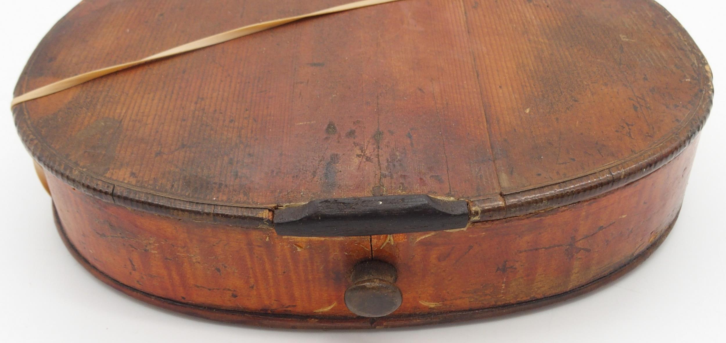 A two piece back violin 35.5cm bearing label with inscription to the interior JOHN S. HARDIE - Image 9 of 12