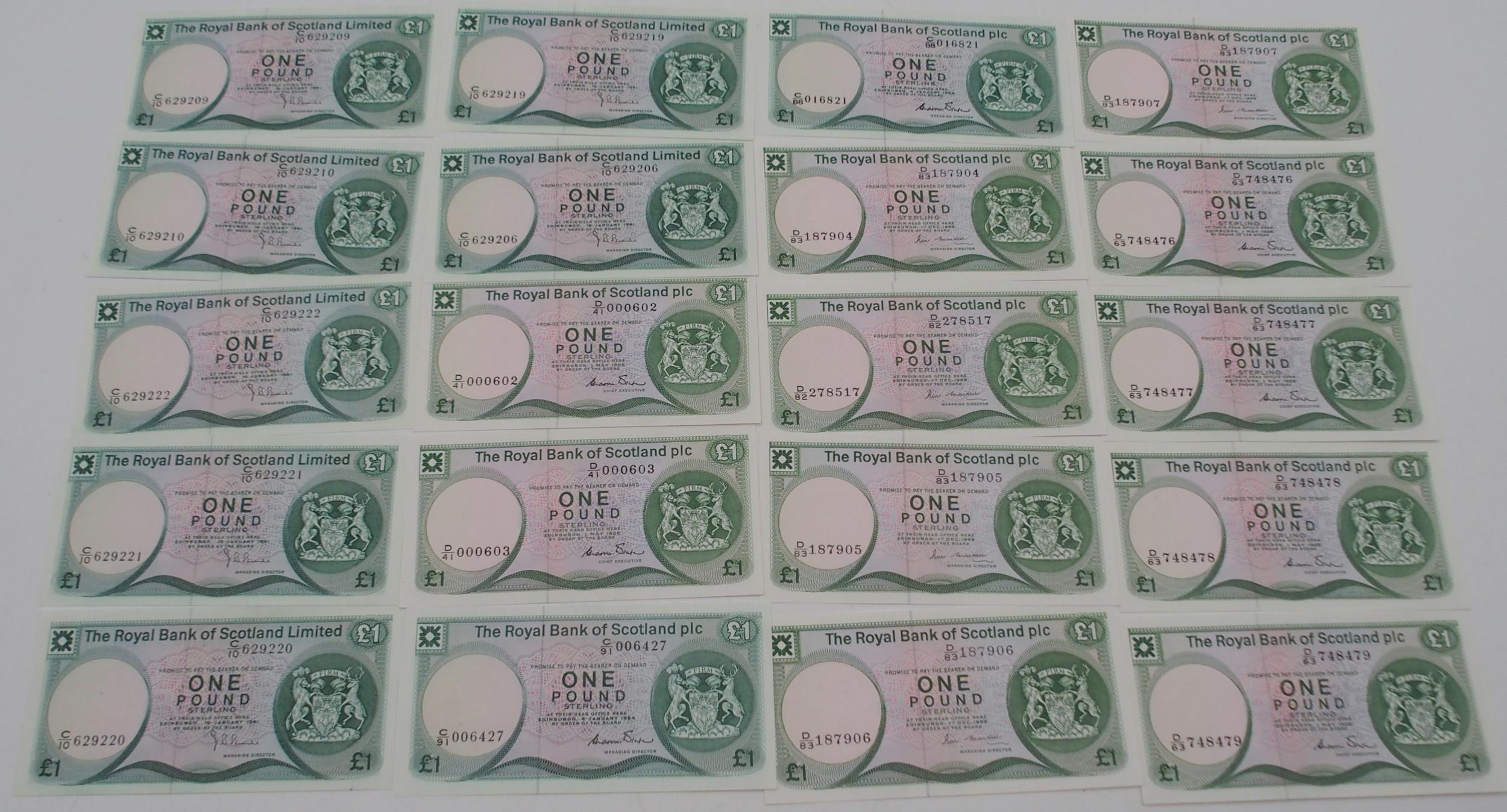 Elizabeth II (1952-2022) A collection of £1 notes , Bank of Scotland £1 Edinburgh 15th October - Image 4 of 6