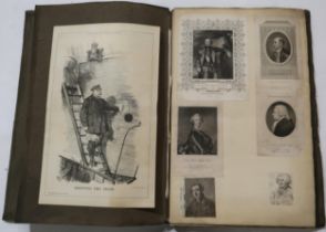 FOLIO OF ENGRAVINGS  From 1720 to 1755, containing various engraved portraits Condition Report:
